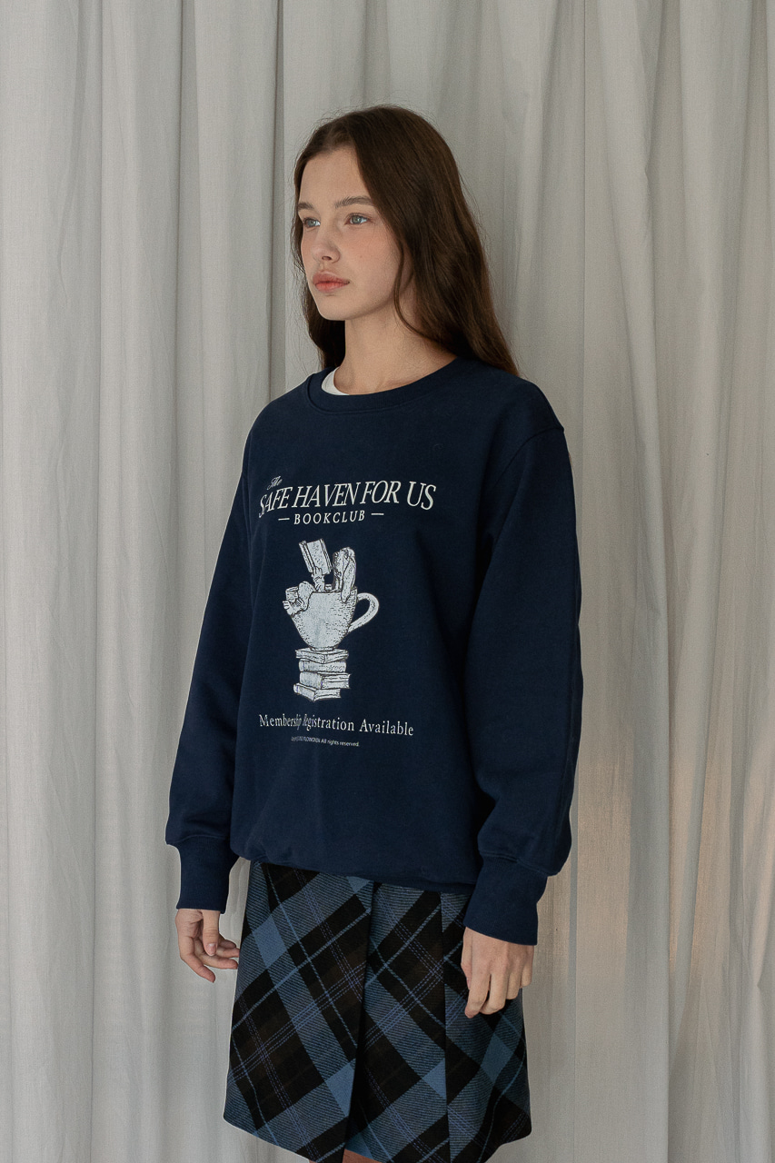 Bookclub Crewneck Sweatshirt (Navy)