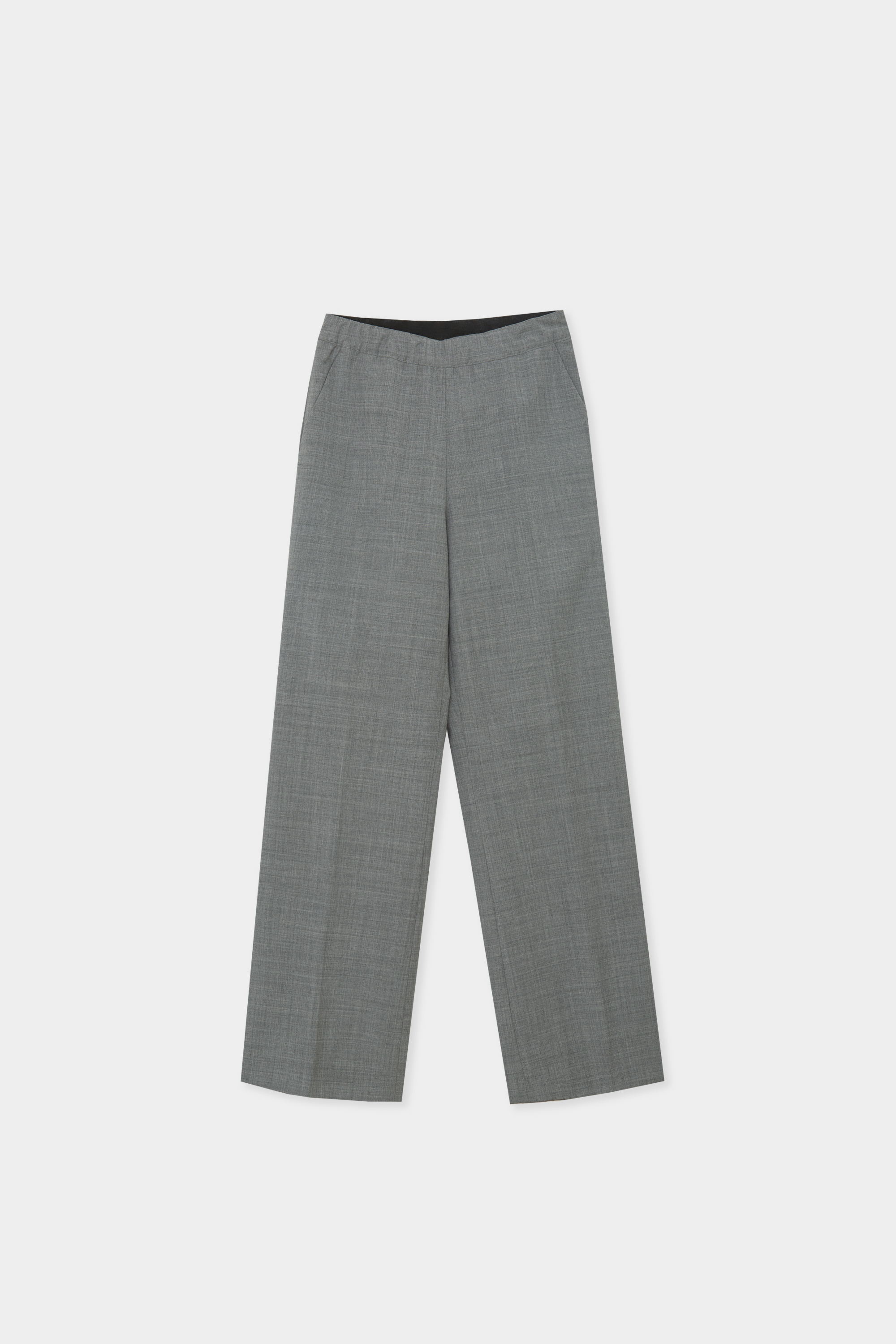 Summer Wool Boot Cut Pants (Grey)