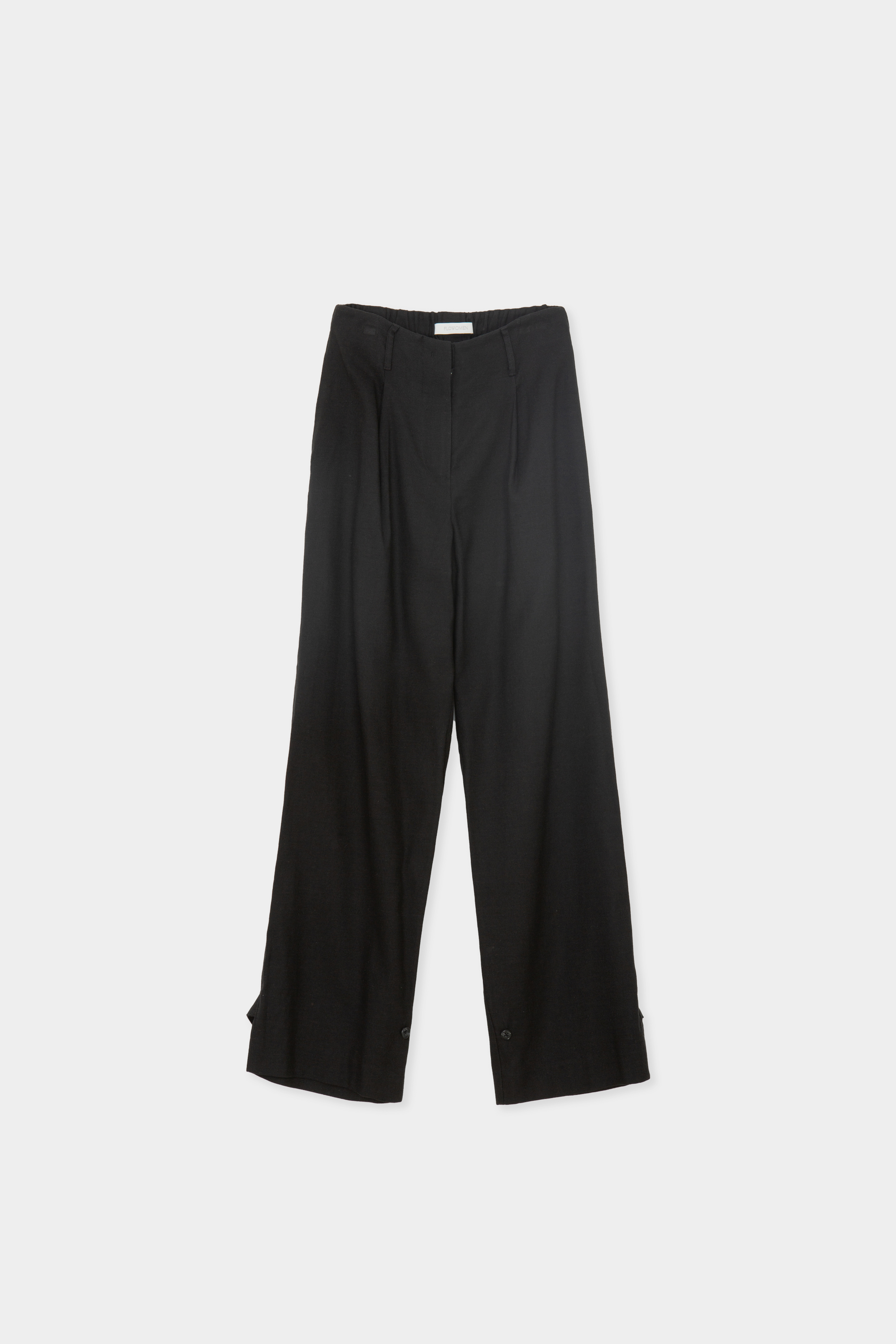 Linen Strap Pants (Black)