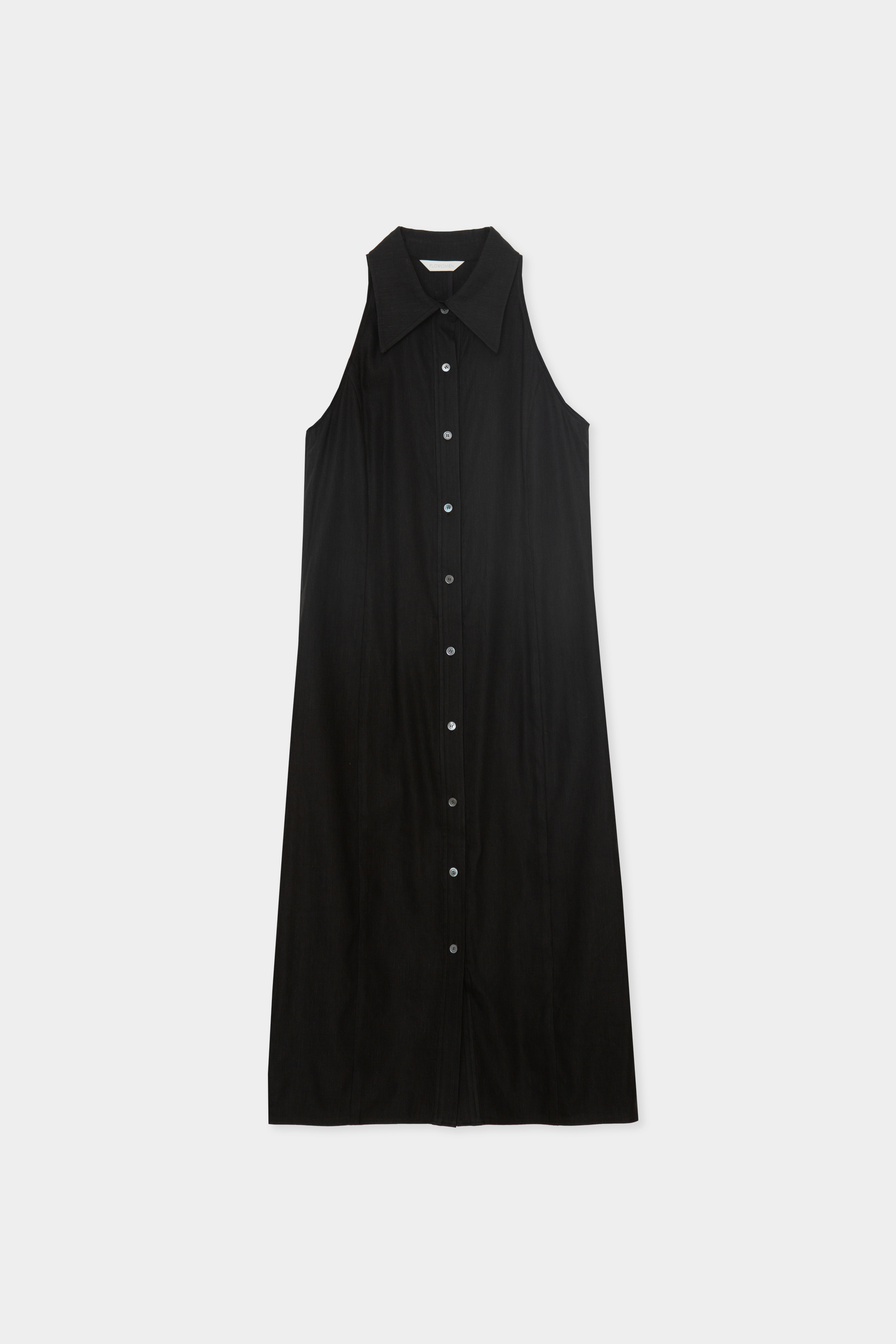 Halter Shirts Dress (Black)